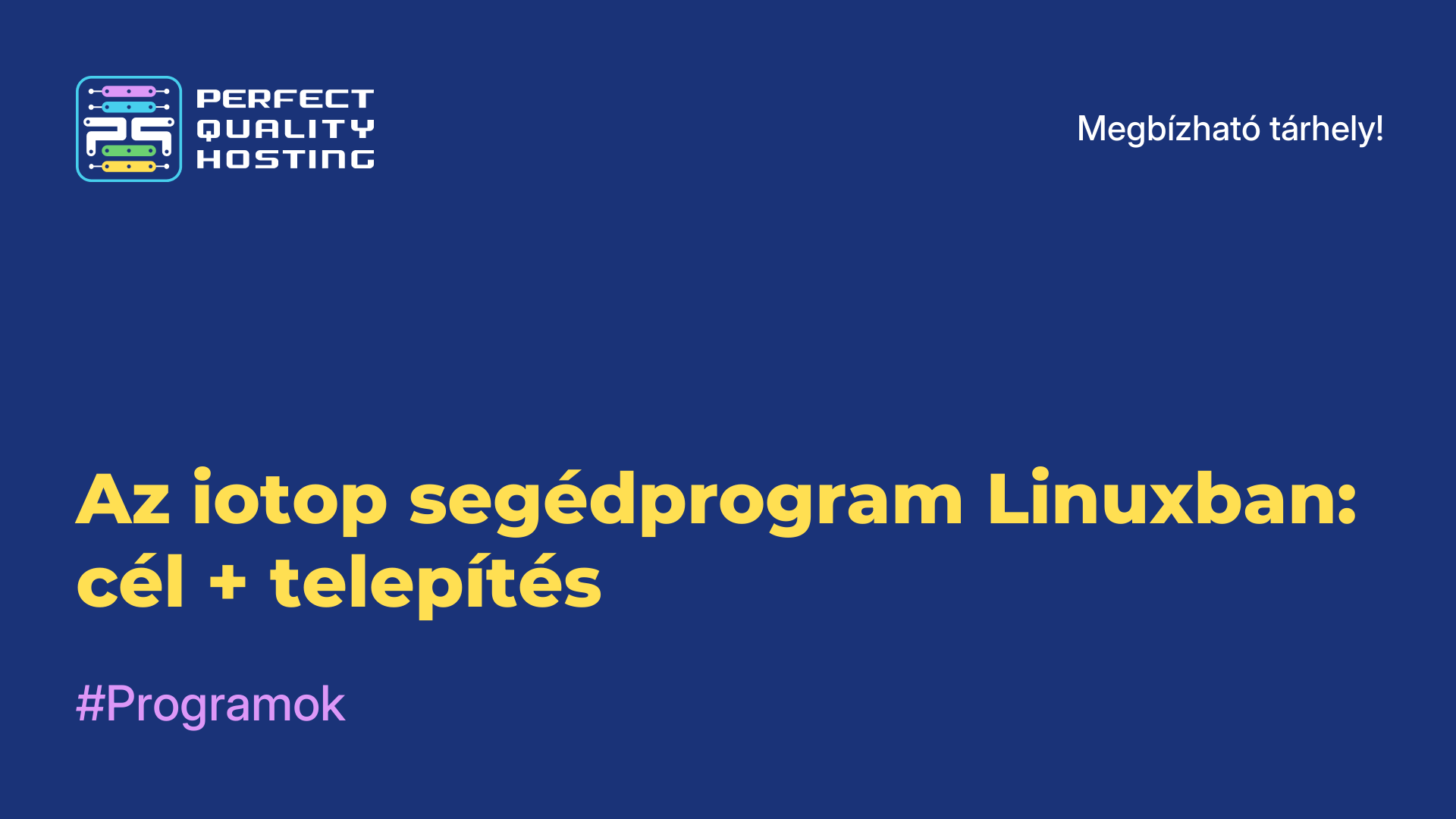 Az iotop segédprogram Linuxban: cél + telepítés