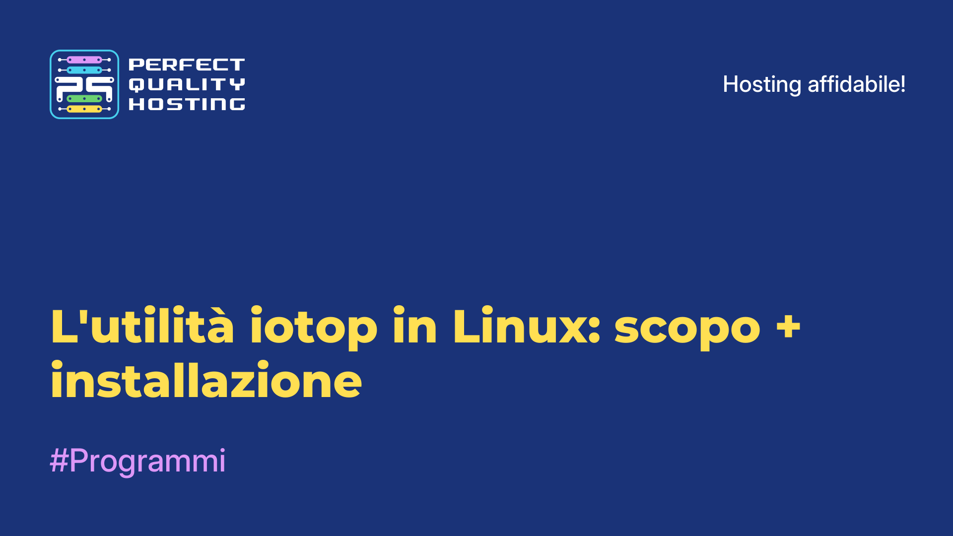 L'utilità iotop in Linux: scopo + installazione