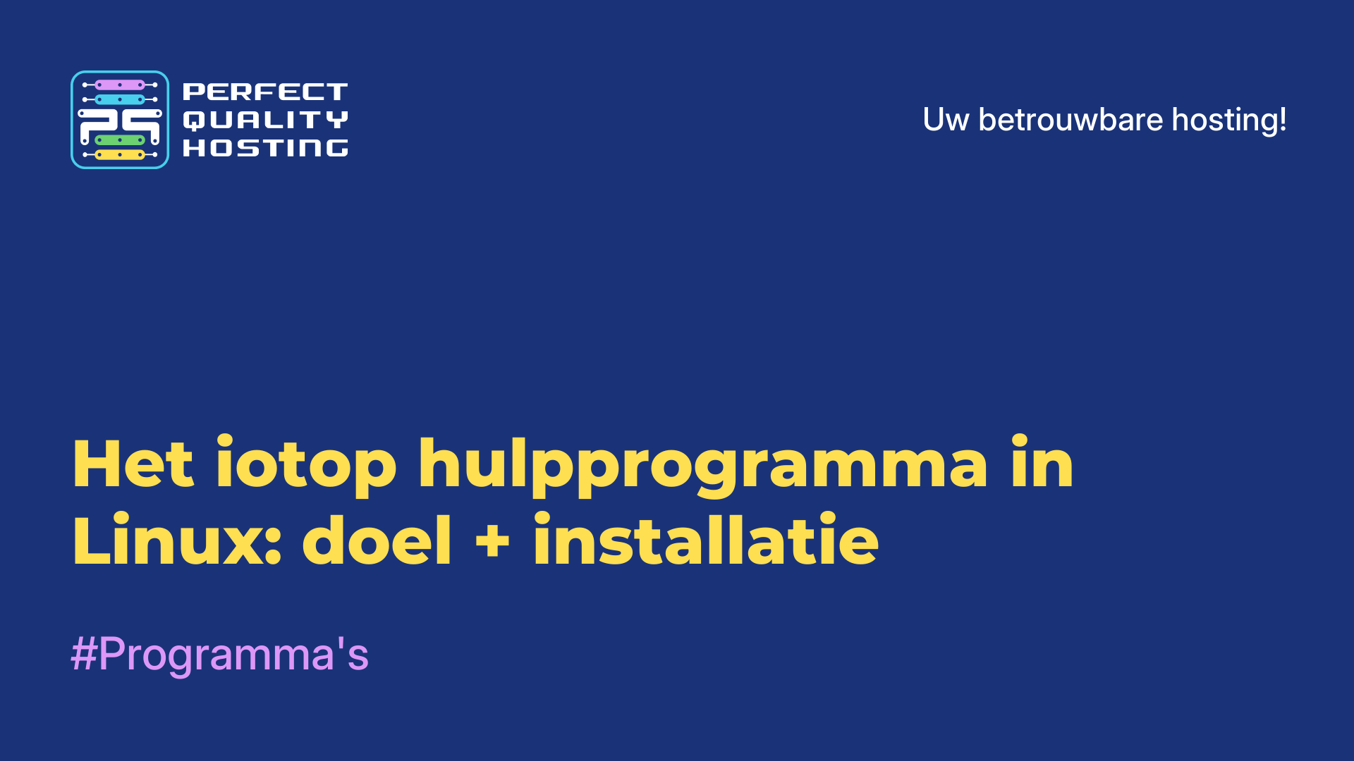 Het iotop-hulpprogramma in Linux: doel + installatie