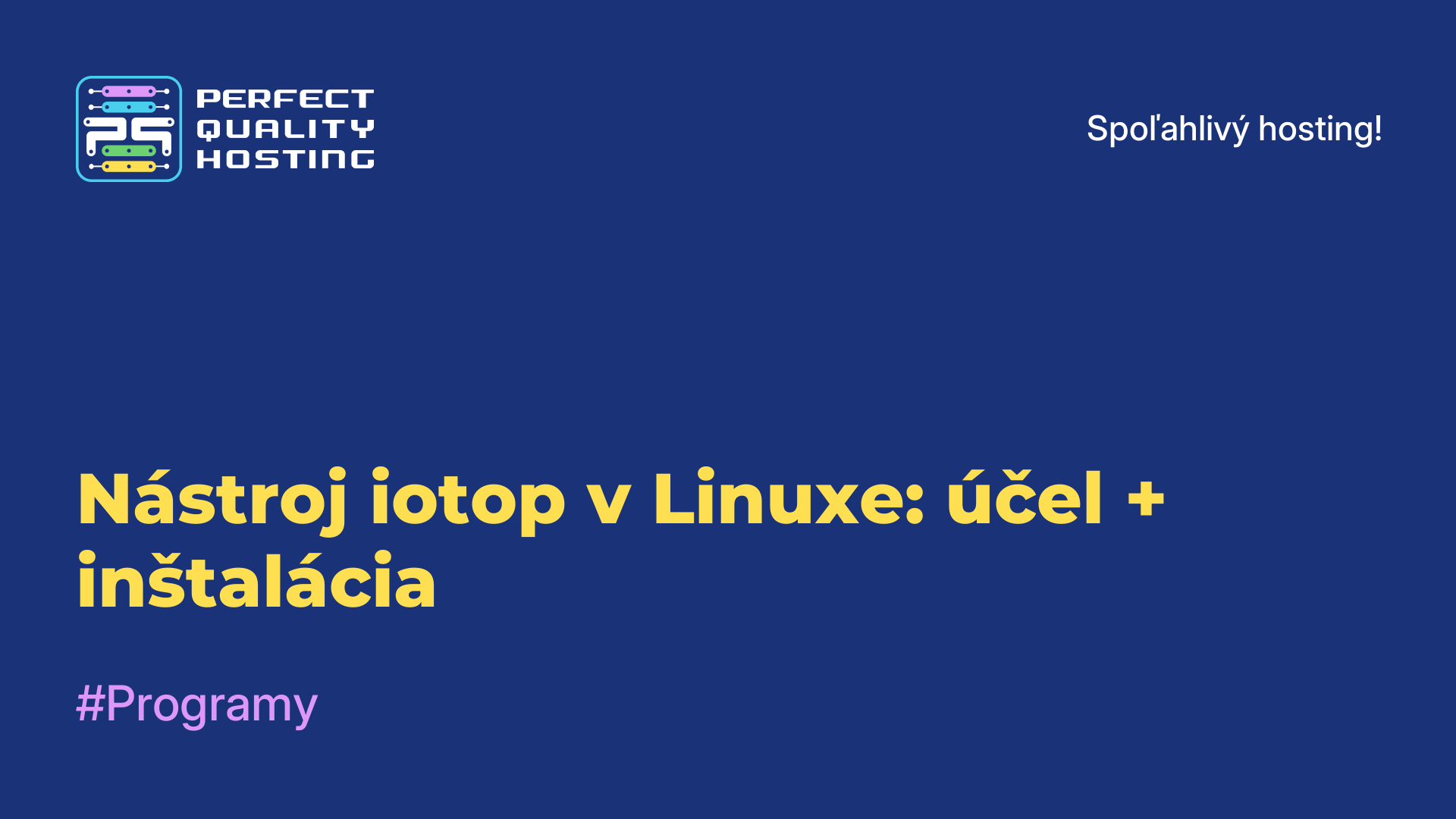 Nástroj iotop v Linuxe: účel + inštalácia