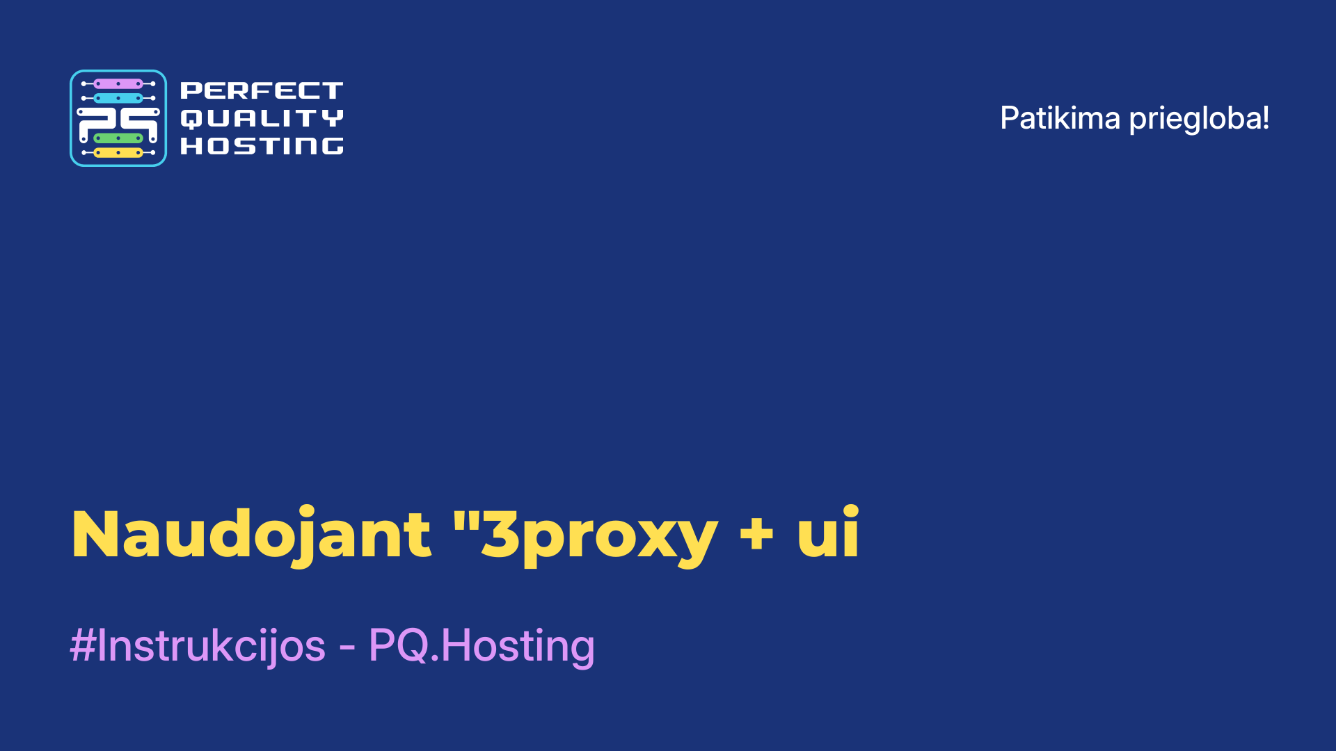 Naudojant "3proxy + ui