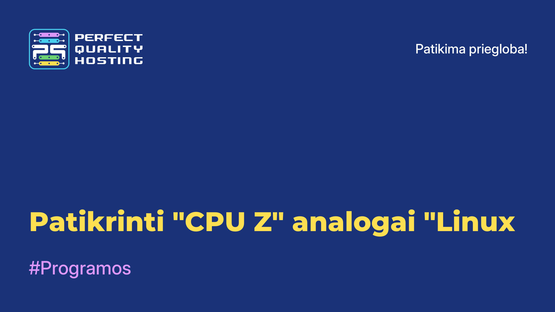 Patikrinti "CPU-Z" analogai "Linux