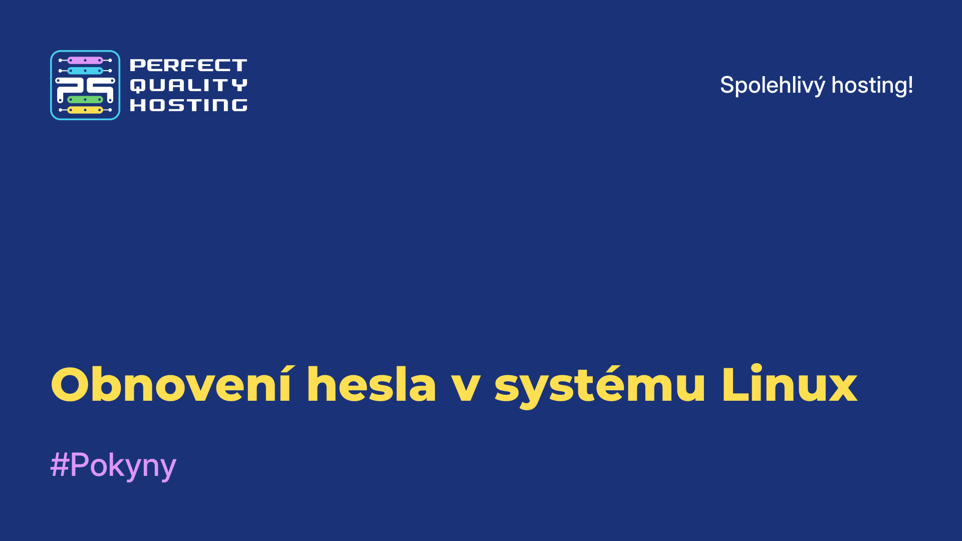 Obnovení hesla v systému Linux