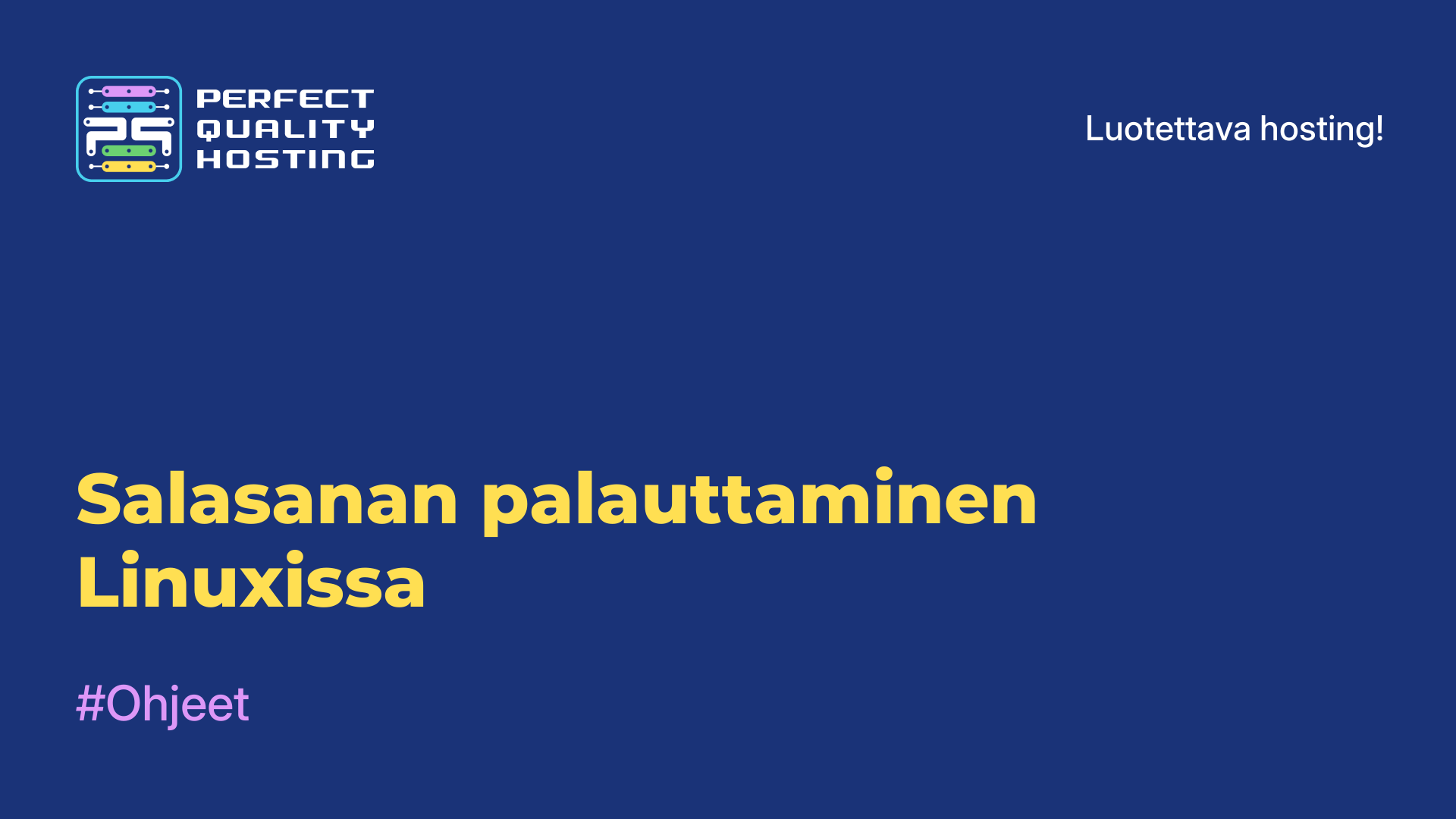 Salasanan palauttaminen Linuxissa