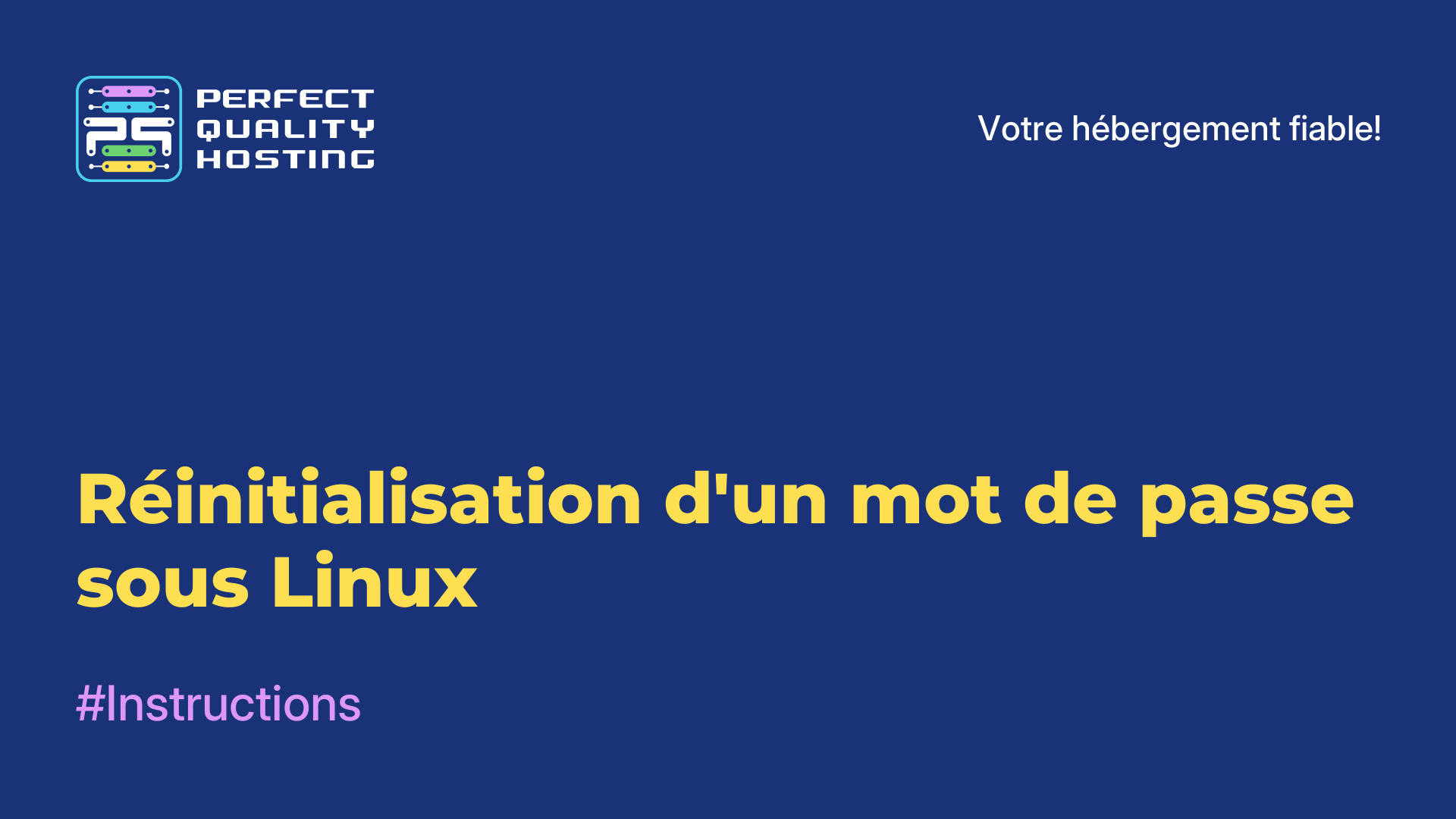 Réinitialisation d'un mot de passe sous Linux