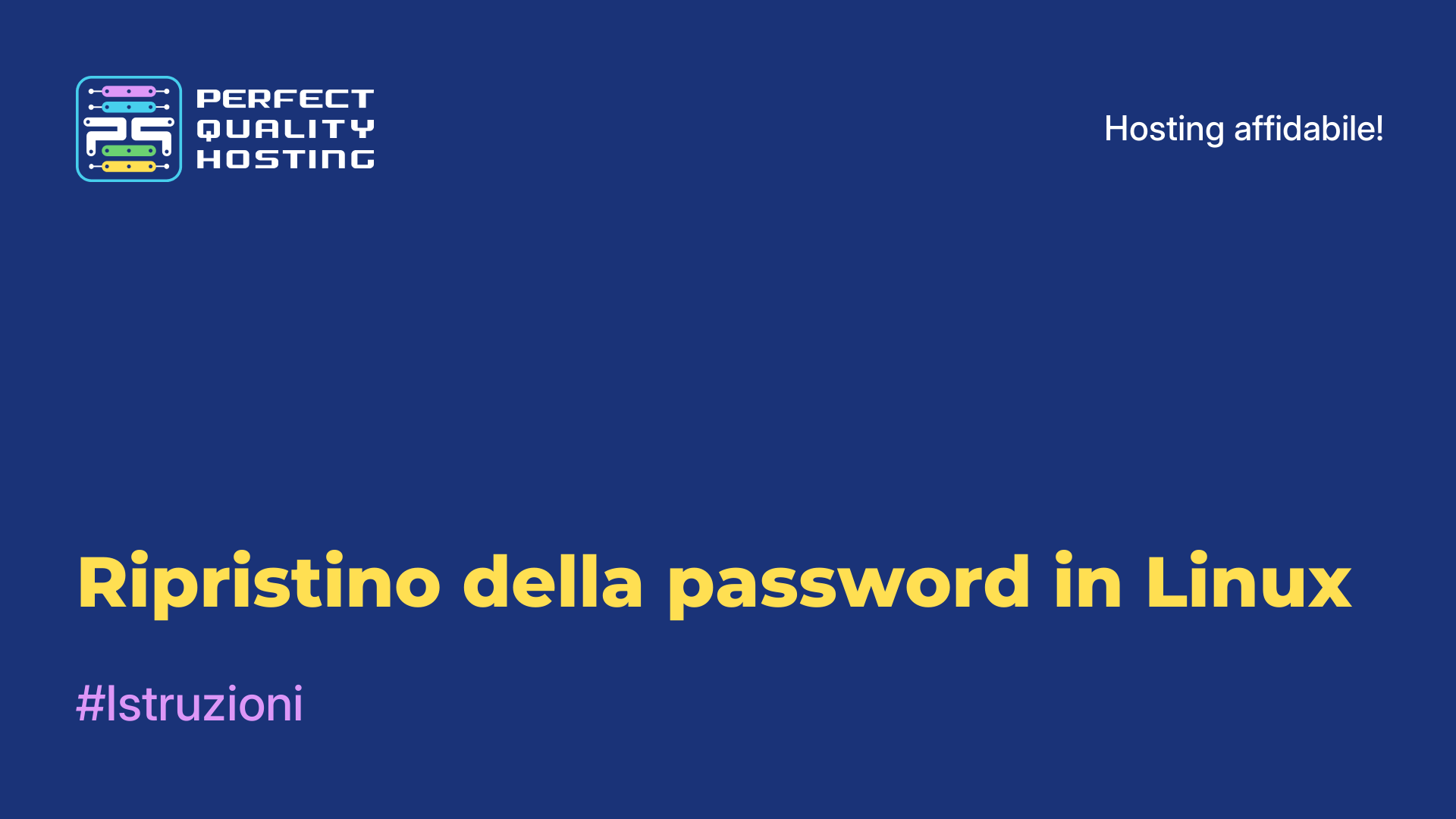 Ripristino della password in Linux