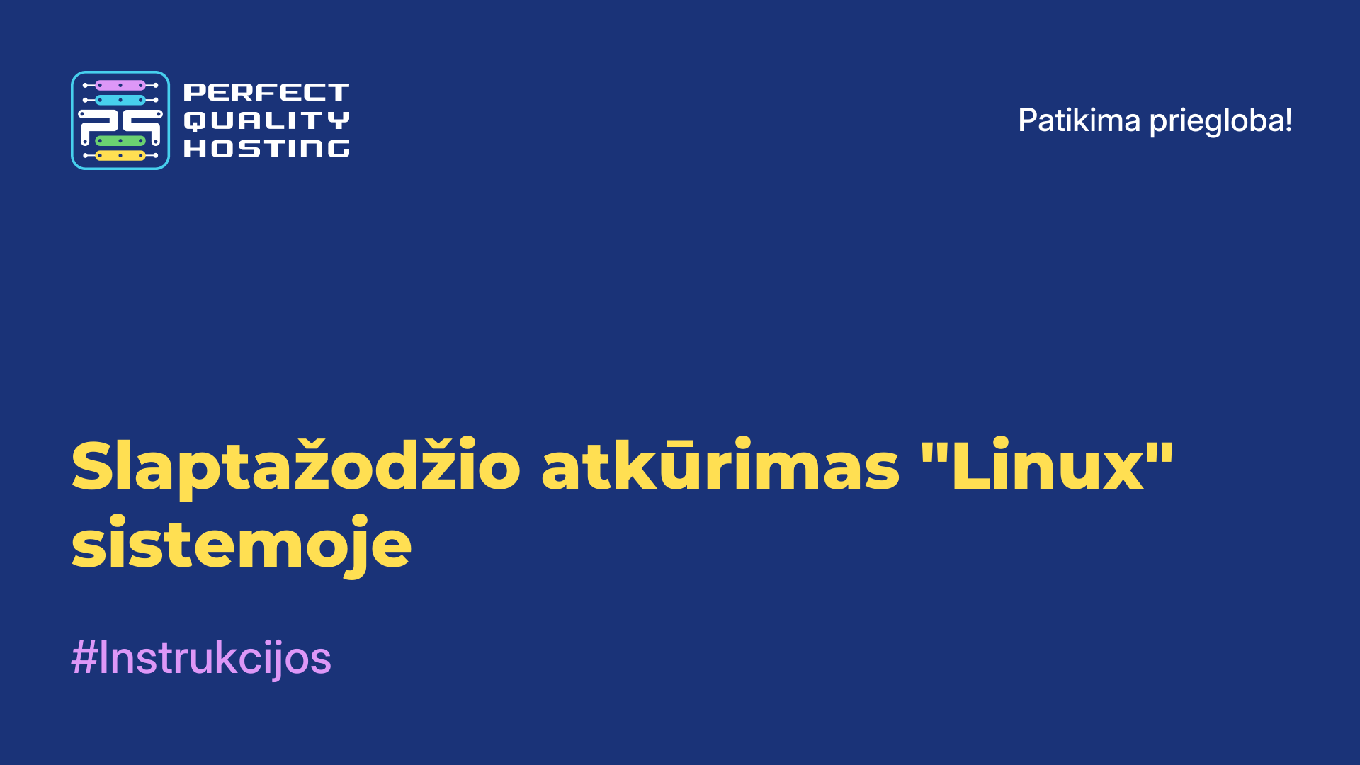 Slaptažodžio atkūrimas "Linux" sistemoje