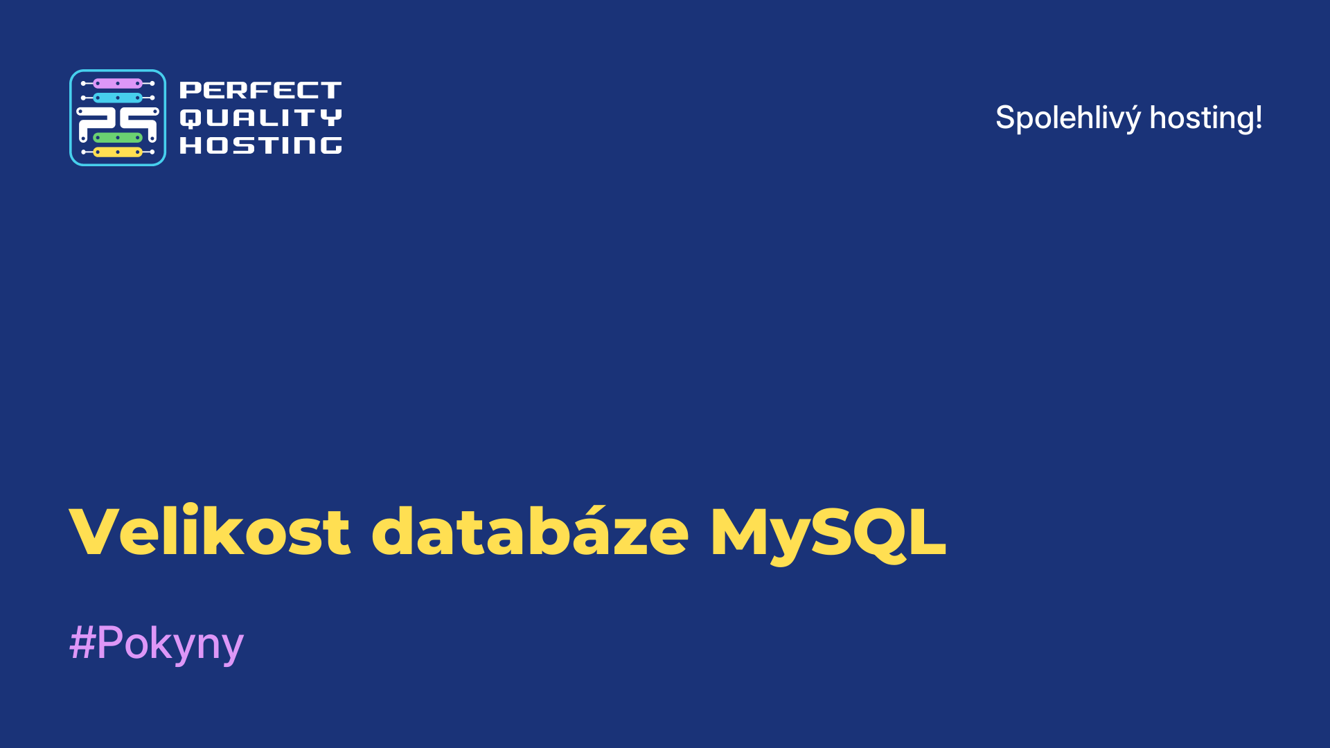 Velikost databáze MySQL