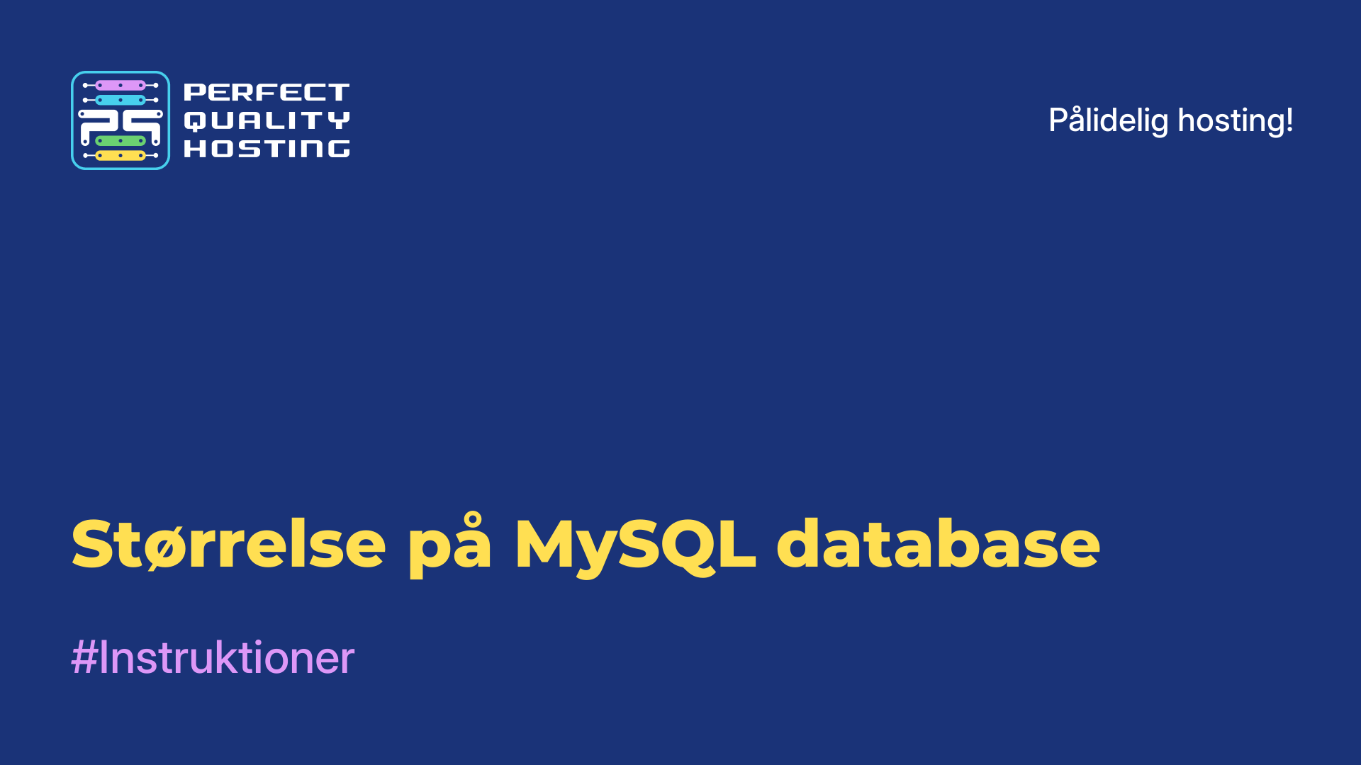 Størrelse på MySQL-database