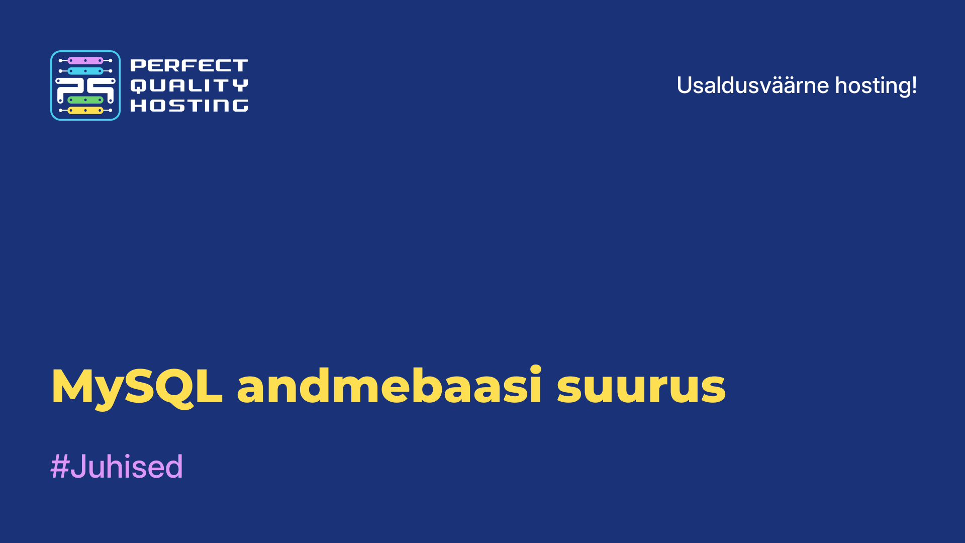 MySQL andmebaasi suurus