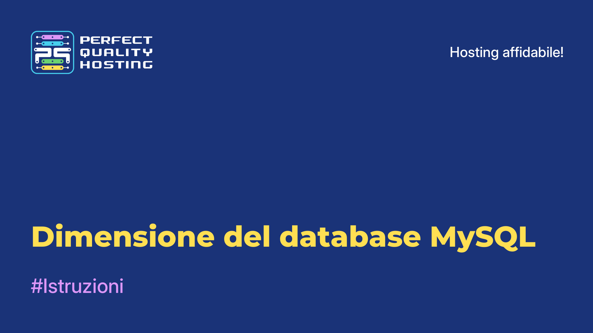 Dimensione del database MySQL