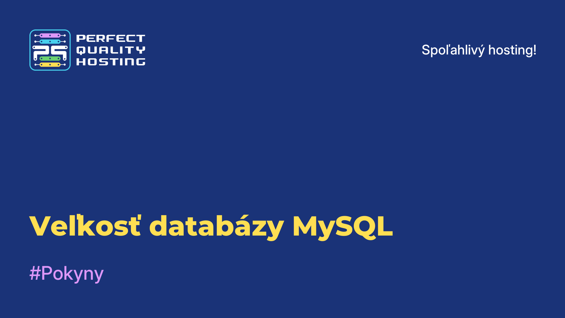 Veľkosť databázy MySQL