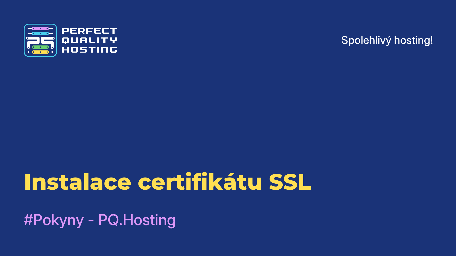 Instalace certifikátu SSL