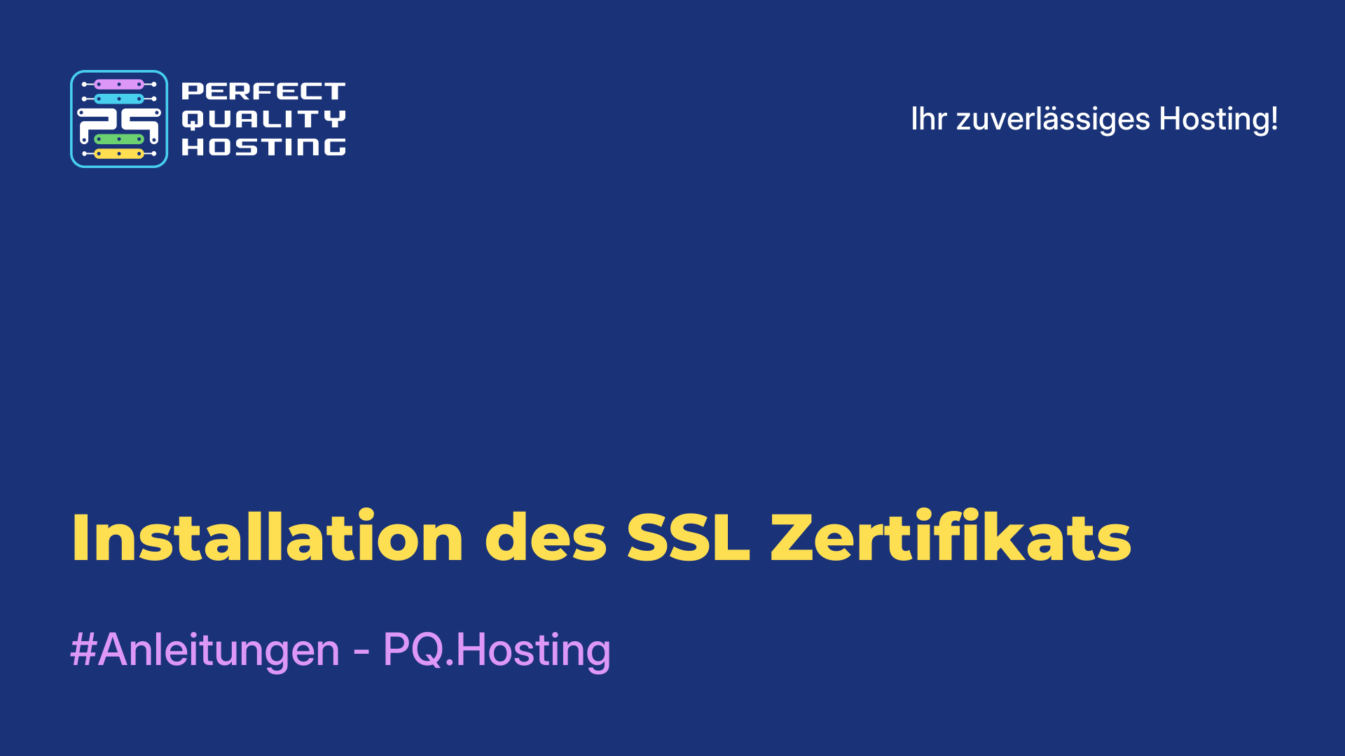 Installation des SSL-Zertifikats