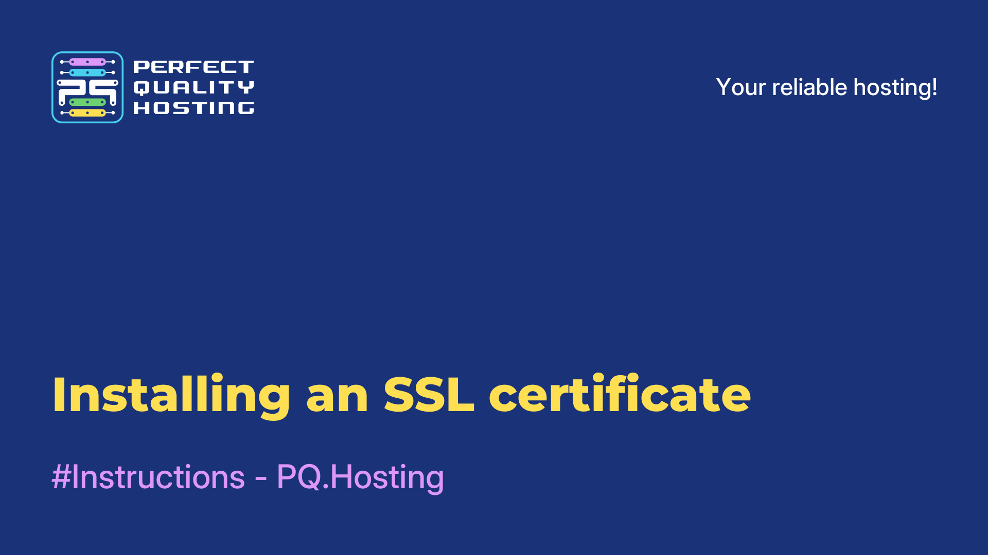 Installing an SSL certificate