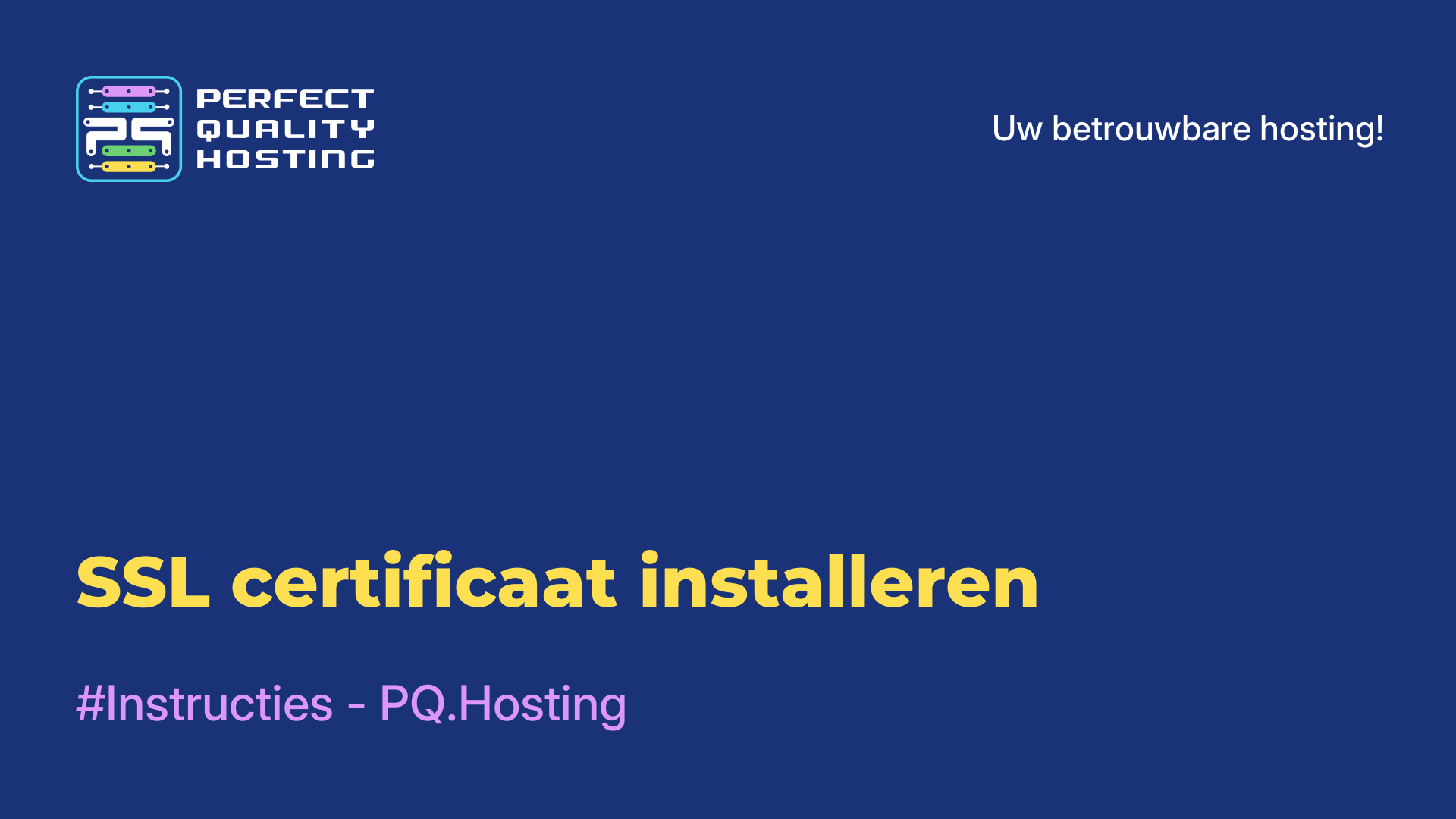 SSL-certificaat installeren