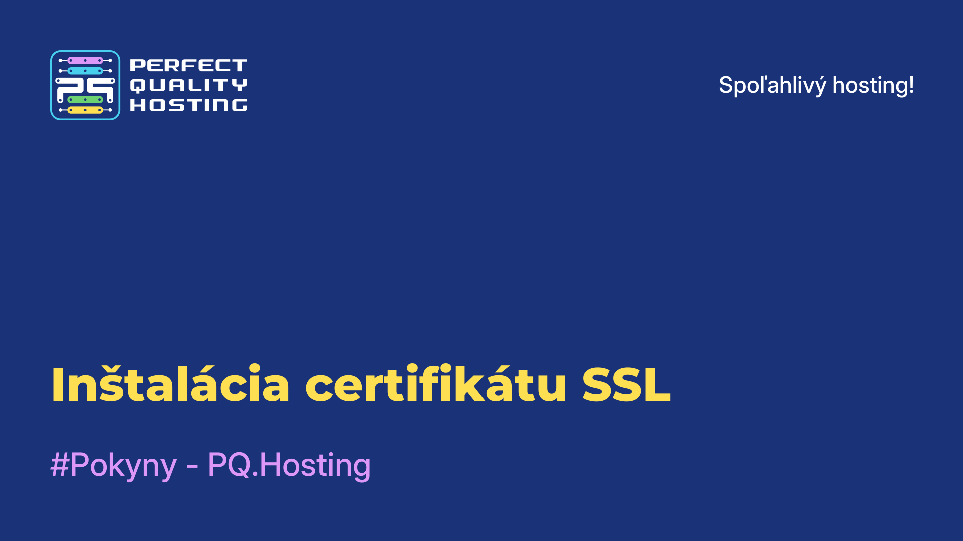 Inštalácia certifikátu SSL