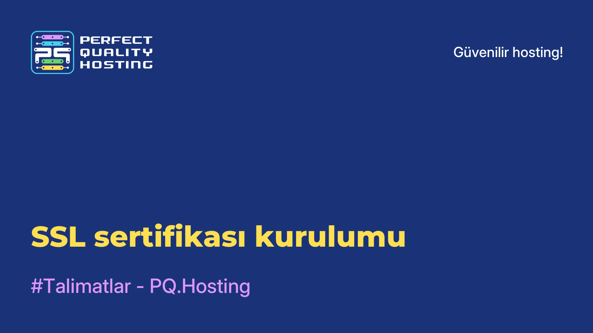 SSL sertifikası kurulumu