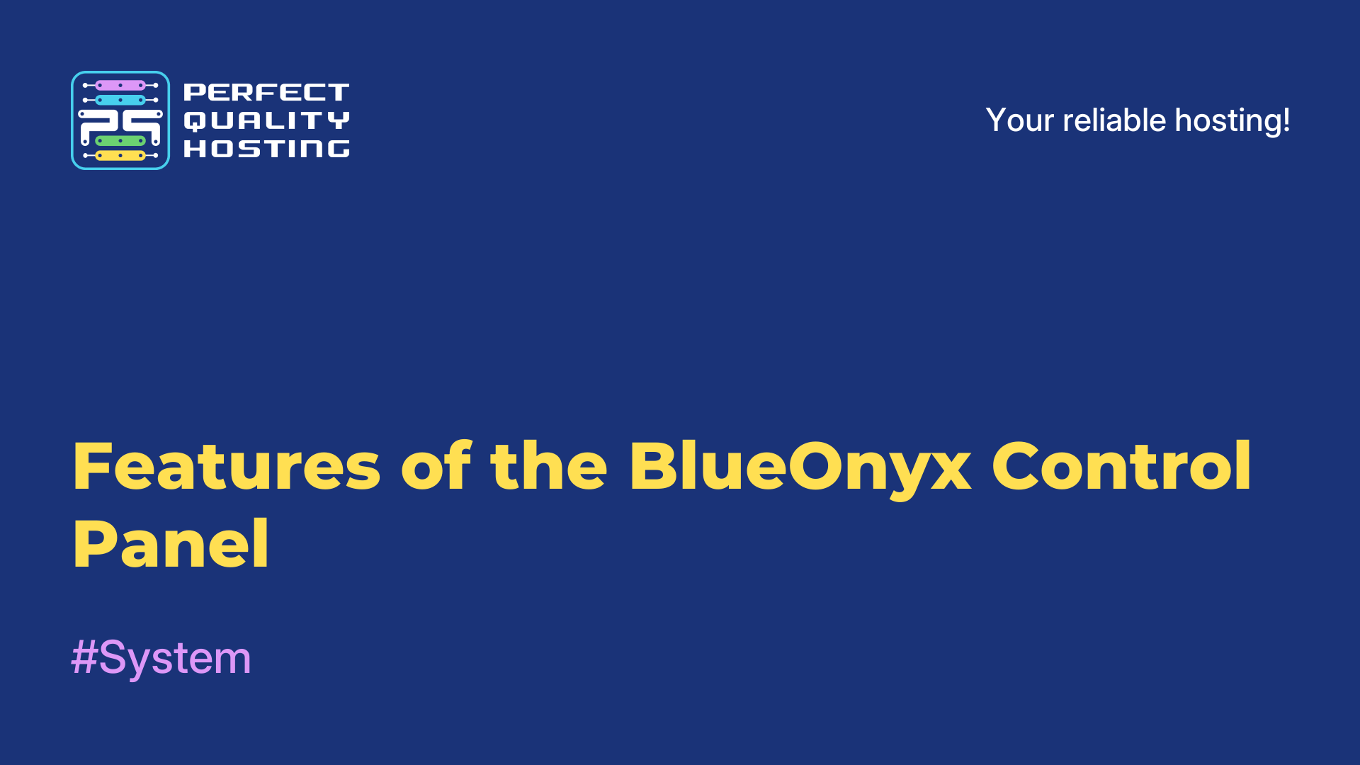 Features of the BlueOnyx Control Panel