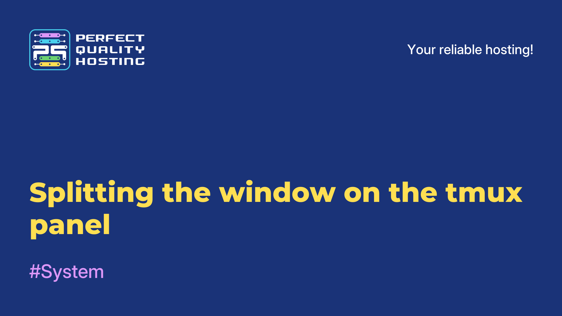 Splitting the window on the tmux panel