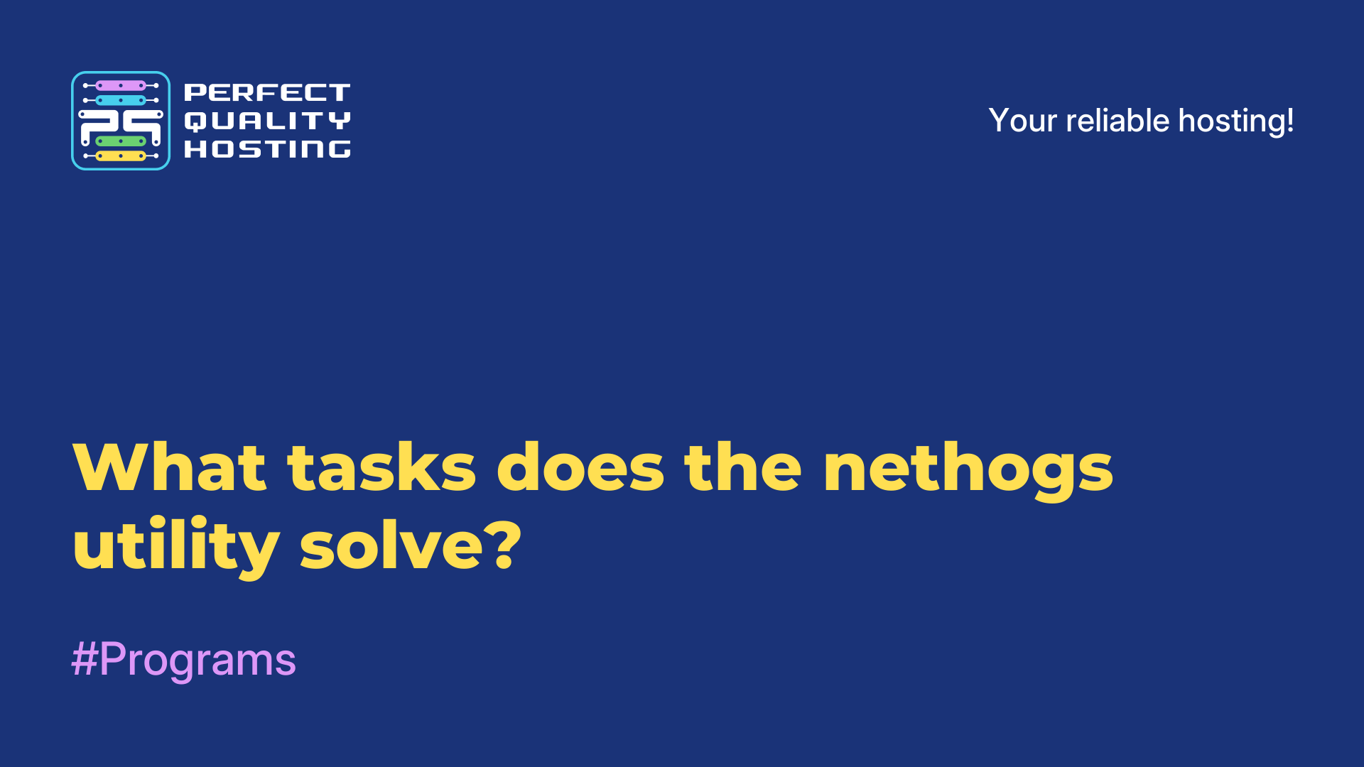 What tasks does the nethogs utility solve?