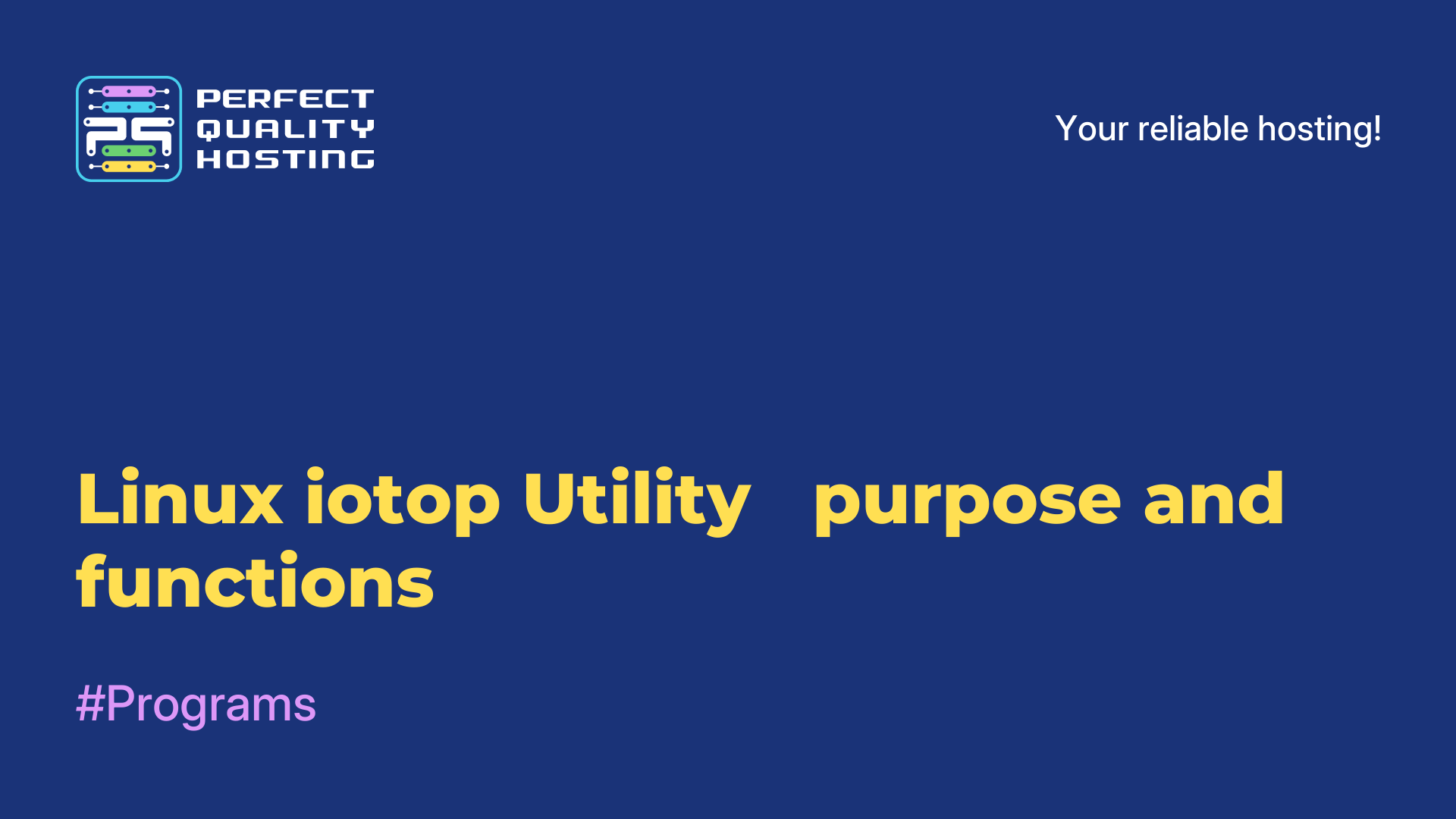 Linux iotop Utility - purpose and functions