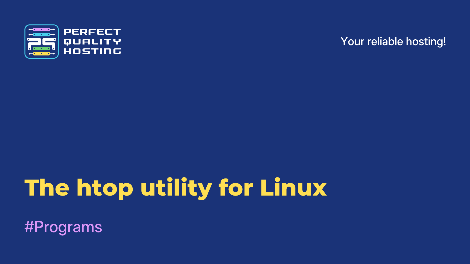 The htop utility for Linux