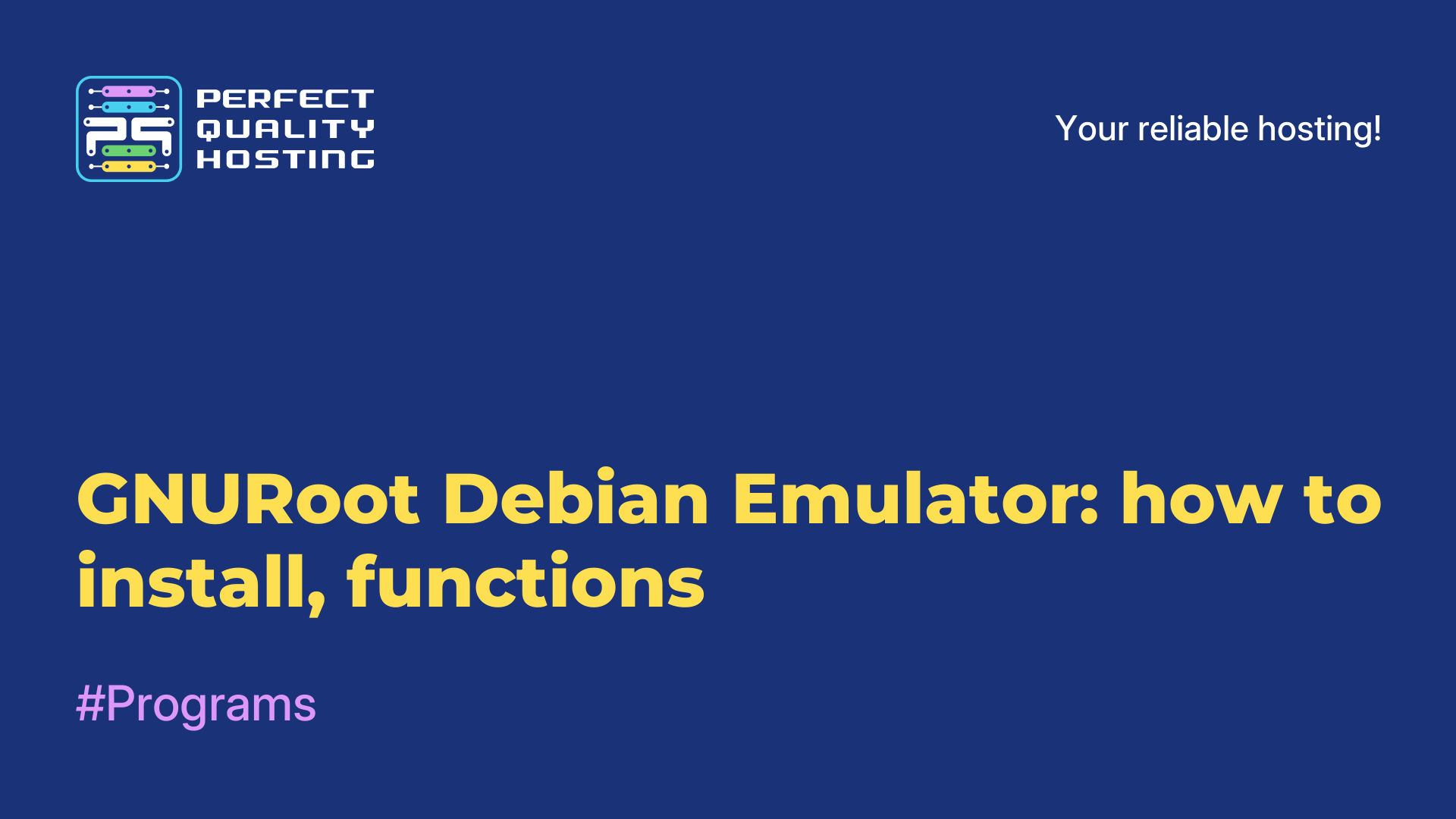 GNURoot Debian Emulator: how to install, functions