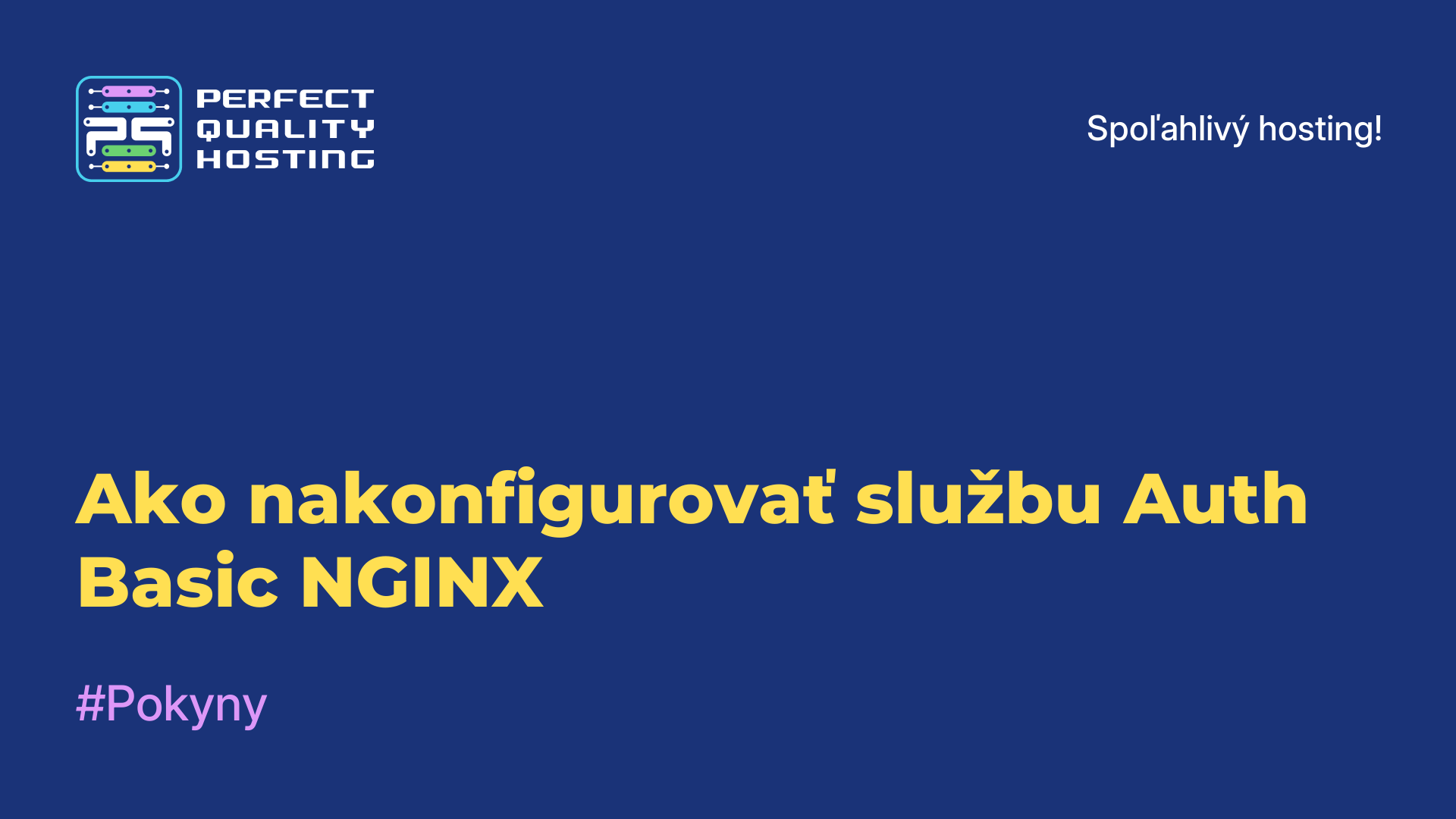 Ako nakonfigurovať službu Auth Basic NGINX