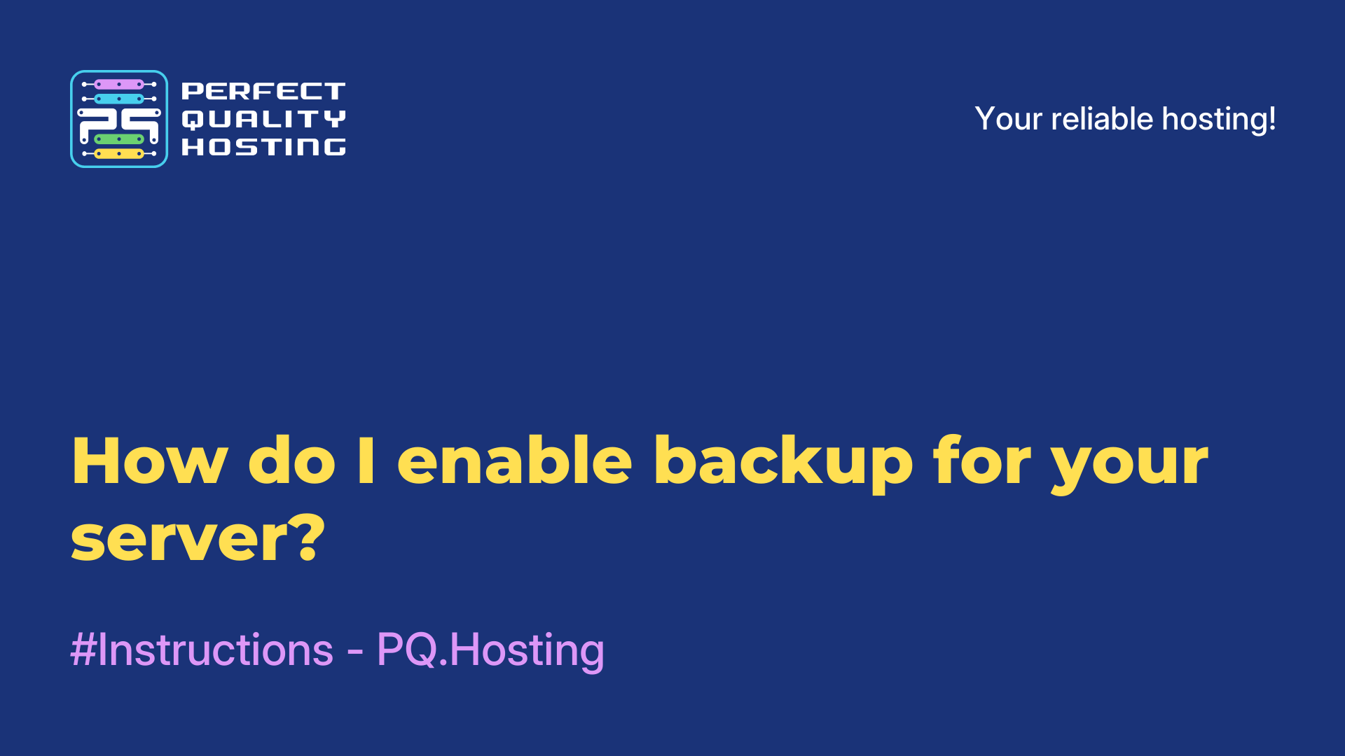 How do I enable backup for your server?