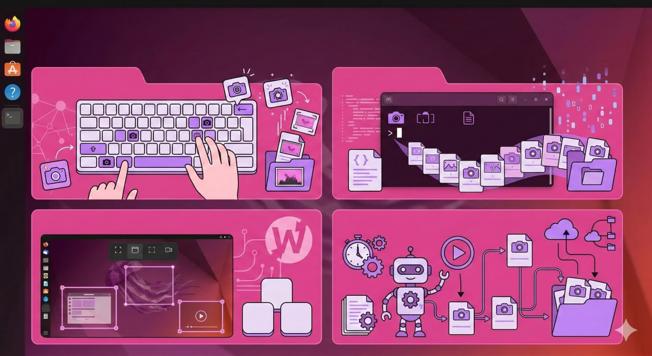 Как сделать скриншот в Ubuntu: горячие клавиши, терминал, Wayland и автоматизация